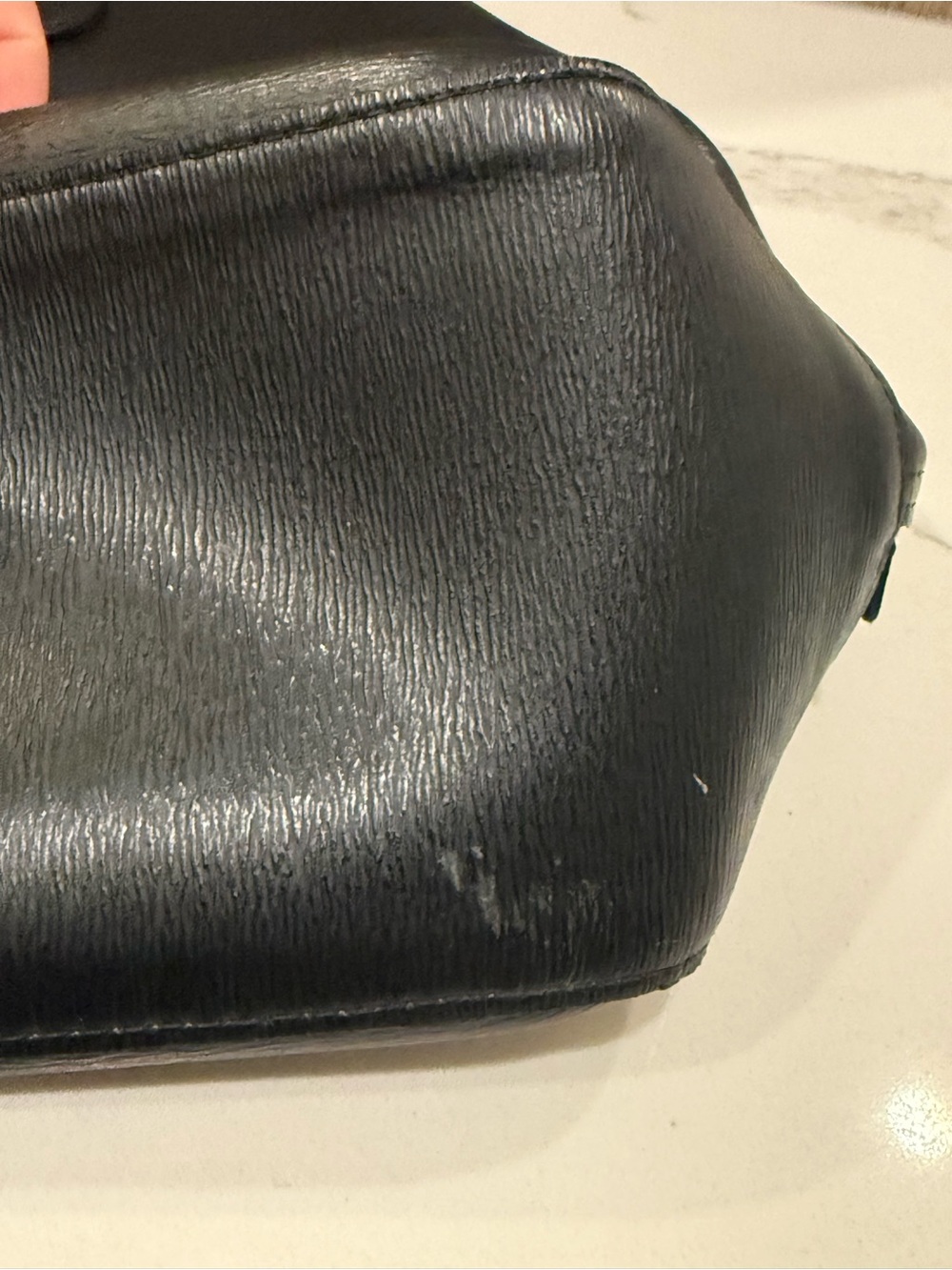 Longchamp Roseau Black Leather Tote Bag – Red Interior - Picture 11 of 14